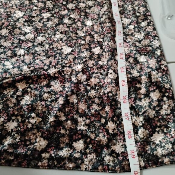 CeCe Black Floral Velvet Wistful Daydream NWT Skirt Size 1X - Picture 7 of 9